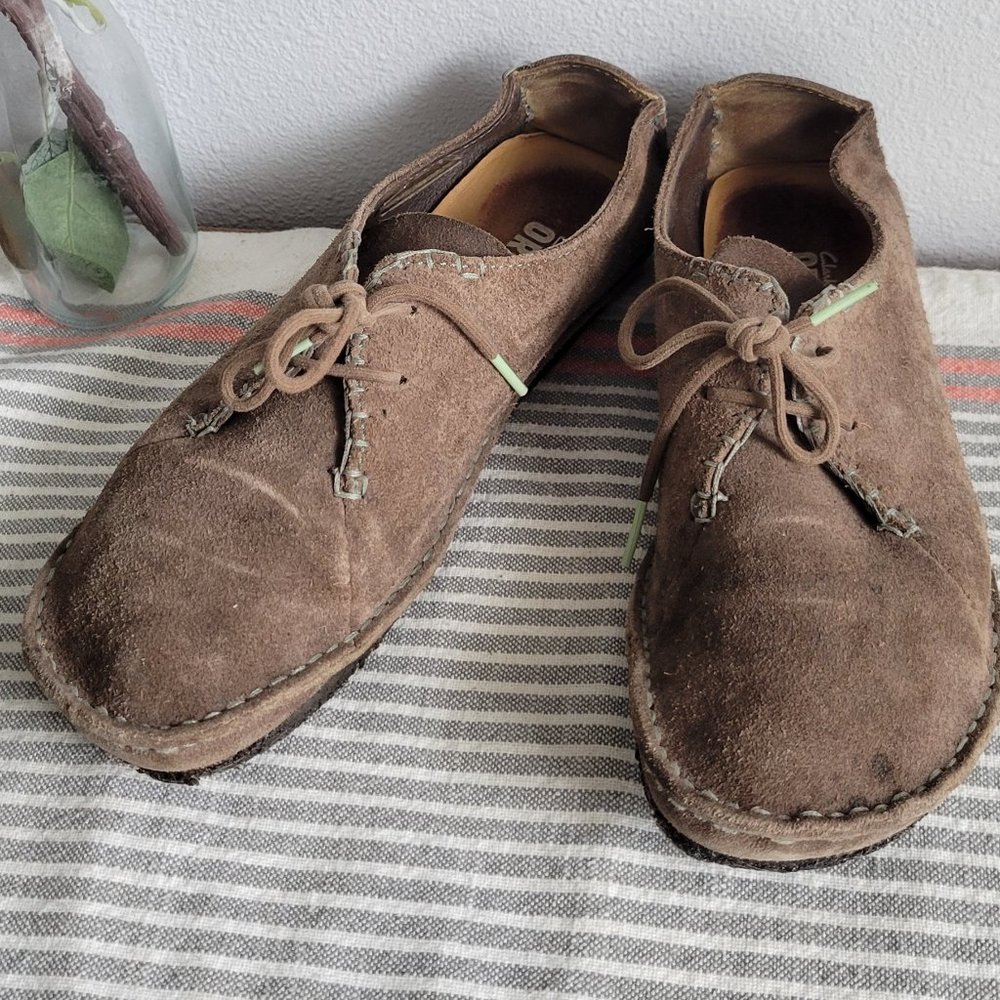 Clarks Leather Oxford, grey Janey mae size 10, womens